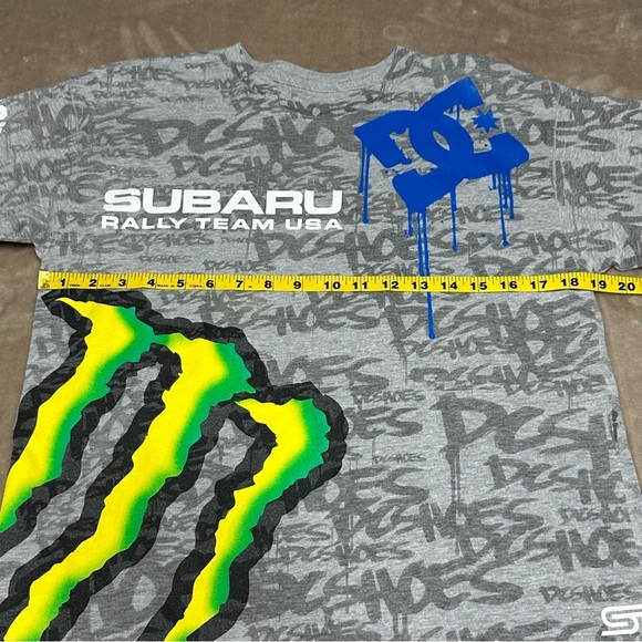 DC Subaru Rally Team Shirt Monster Energy Ken Block #43 Men’s Gray Medium - Picture 8 of 9